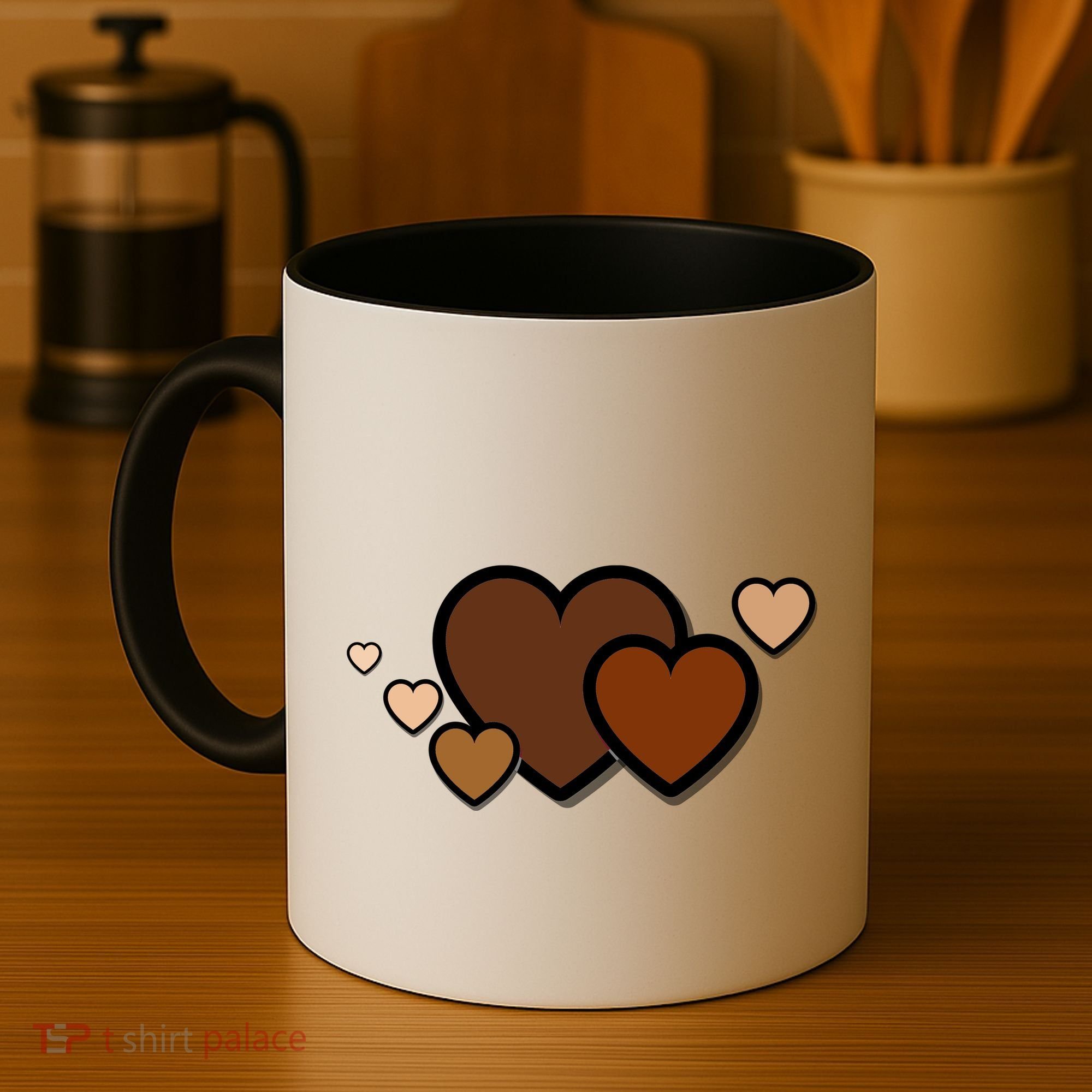 Melanin Diversity Hearts Coffee Mug
