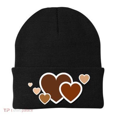 Melanin Diversity Hearts Beanie