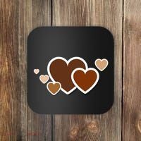 Melanin Diversity Hearts Coaster thumb 0