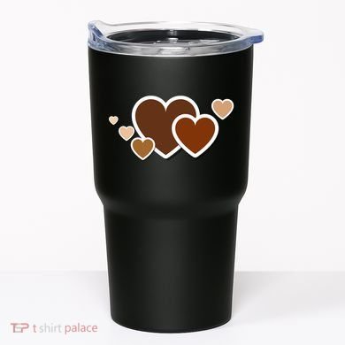 Melanin Diversity Hearts Tumbler