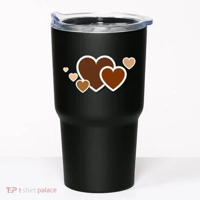 Melanin Diversity Hearts Tumbler