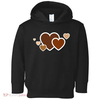 Melanin Diversity Hearts Toddler Hoodie