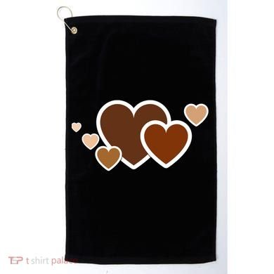 Melanin Diversity Hearts Golf Towel