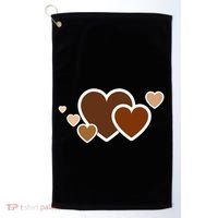 Melanin Diversity Hearts Golf Towel thumb 0