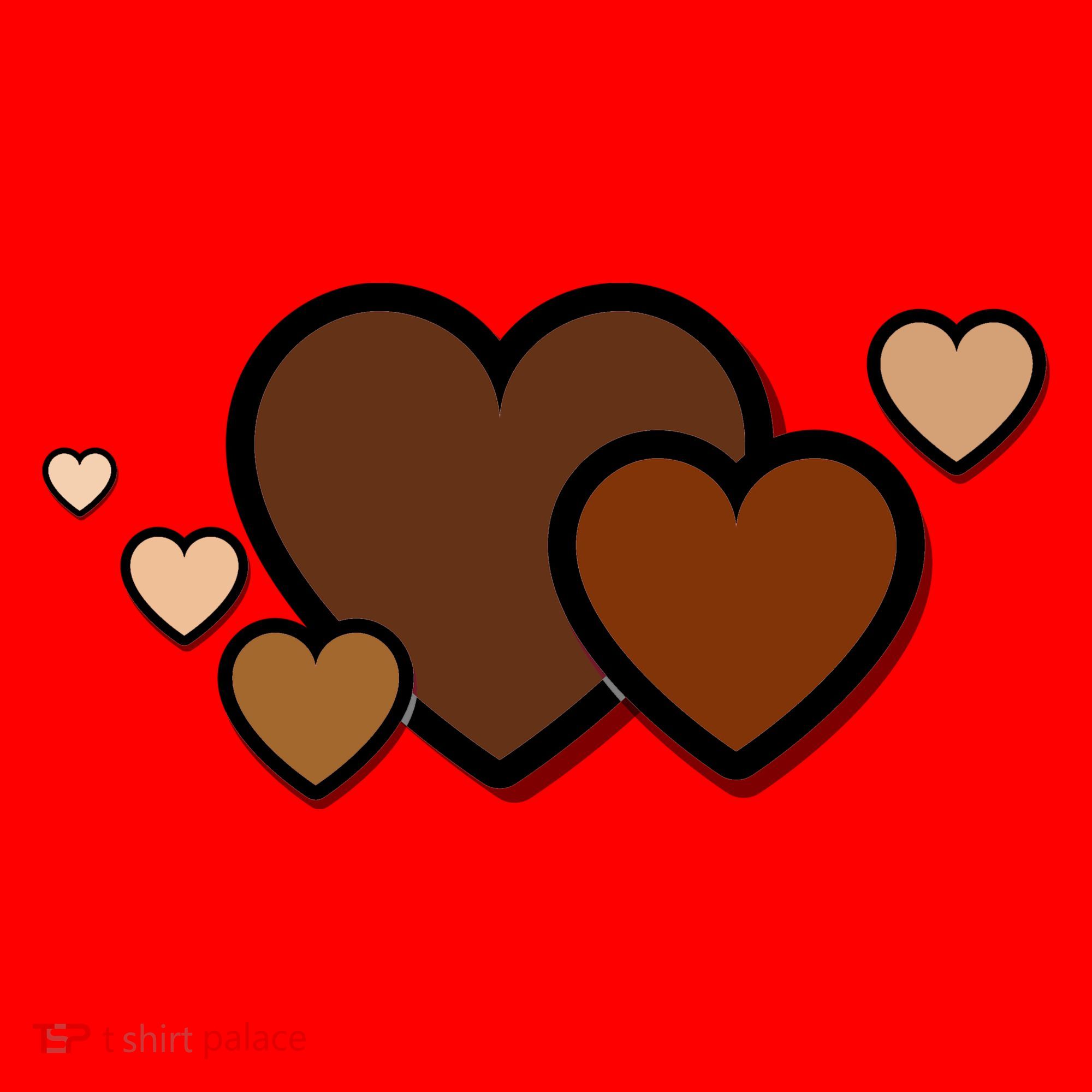 Melanin Diversity Hearts Santa Hat
