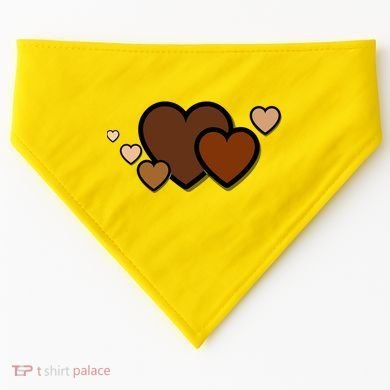 Melanin Diversity Hearts USA-Made Doggie Bandana