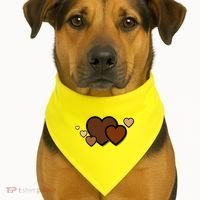 Melanin Diversity Hearts USA-Made Doggie Bandana thumb 1