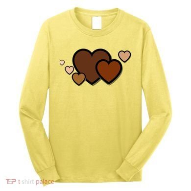 Melanin Diversity Hearts Long Sleeve Shirt