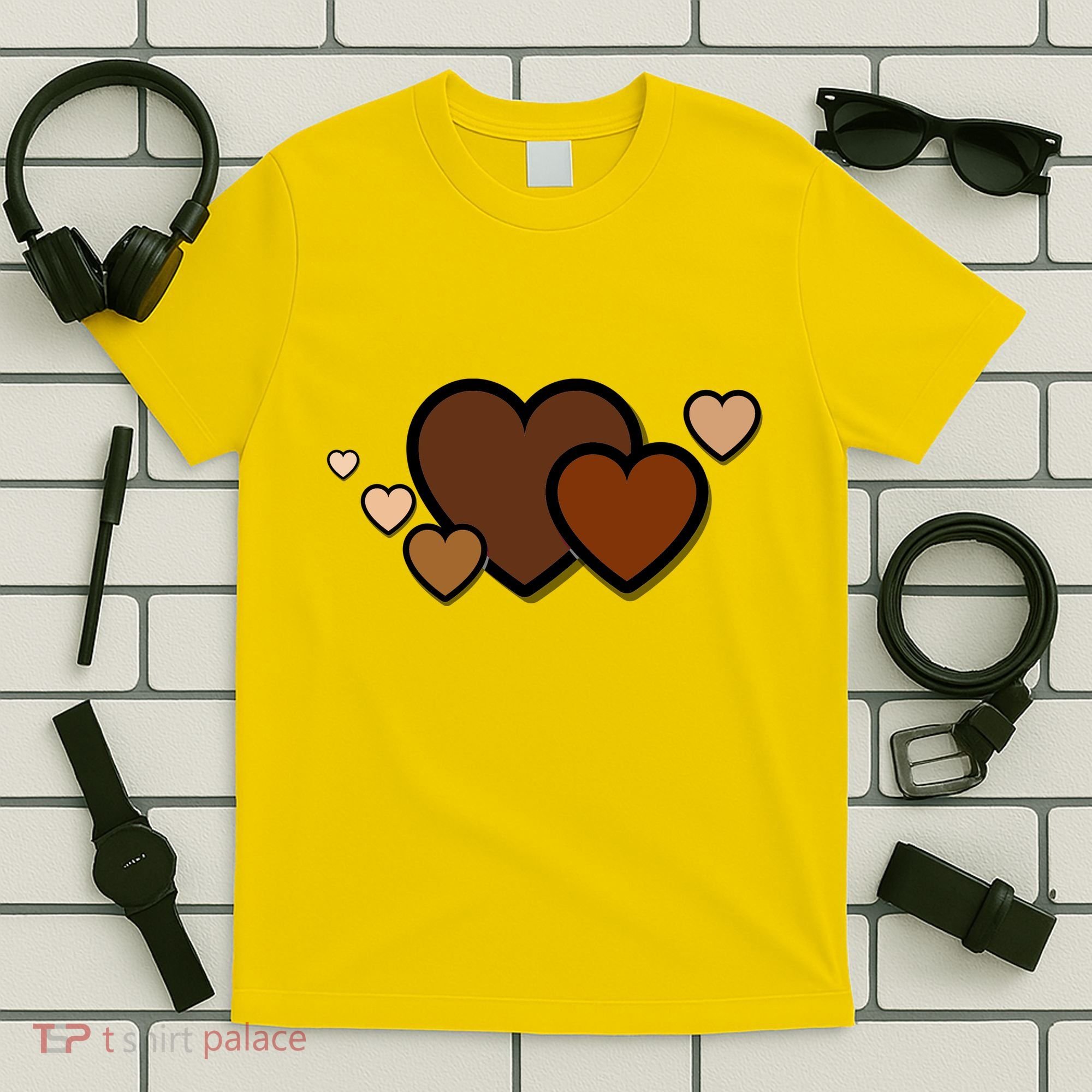 Melanin Diversity Hearts T-Shirt
