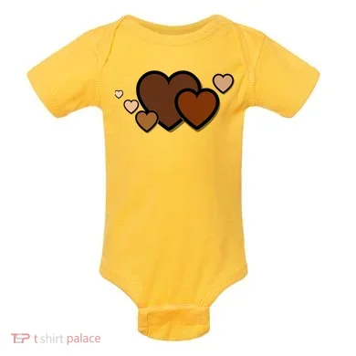 Melanin Diversity Hearts Baby Bodysuit