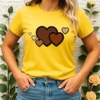 Melanin Diversity Hearts Women's T-Shirt thumb 2