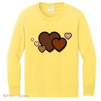 Melanin Diversity Hearts Kids Long Sleeve Shirt thumb 0
