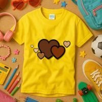 Melanin Diversity Hearts Kids T-Shirt thumb 3