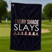 Melanin Every Shade Slays Golf Towel thumb 1