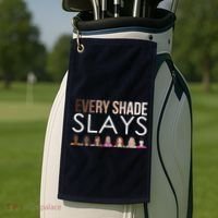 Melanin Every Shade Slays Golf Towel thumb 2