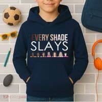Melanin Every Shade Slays Kids Hoodie thumb 2