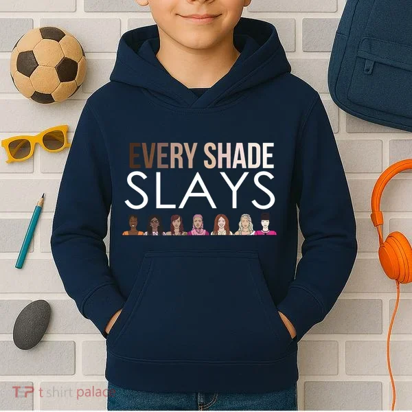 Melanin Every Shade Slays Kids Hoodie