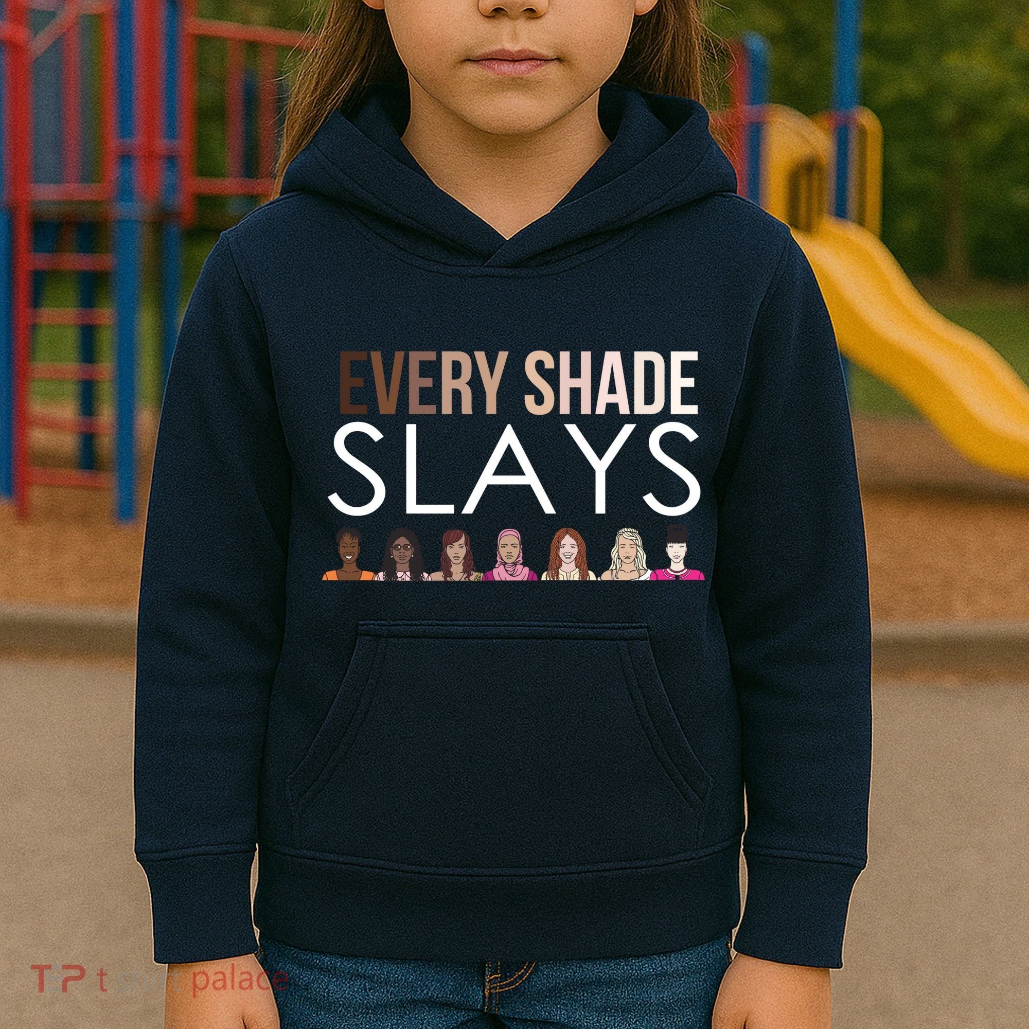 Melanin Every Shade Slays Kids Hoodie