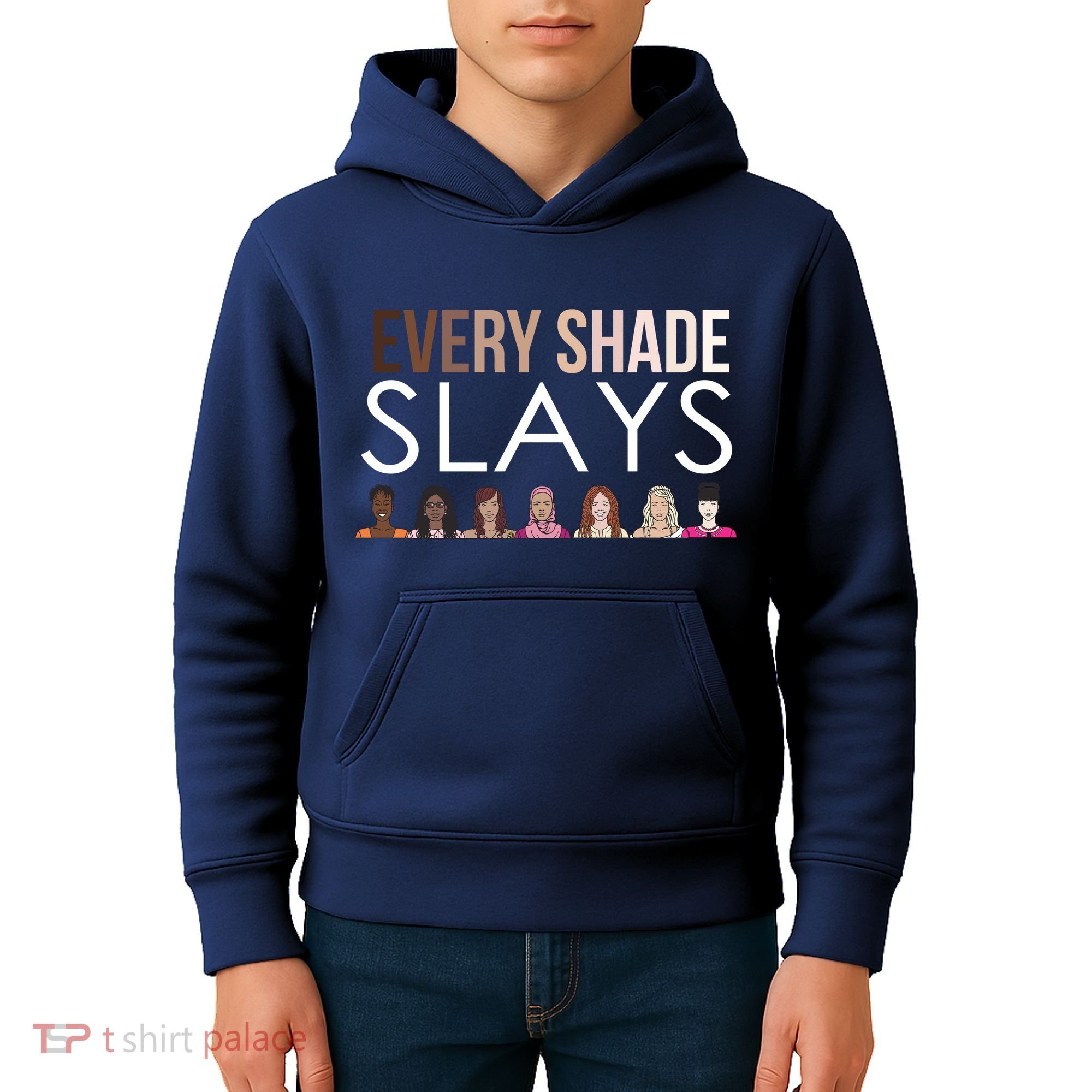 Melanin Every Shade Slays Kids Hoodie