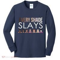Melanin Every Shade Slays Kids Long Sleeve Shirt thumb 0