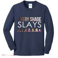 Melanin Every Shade Slays Kids Long Sleeve Shirt thumb 0