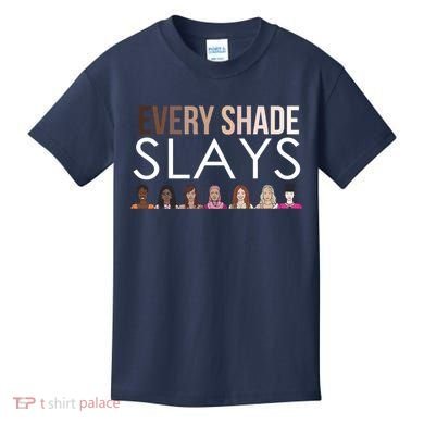 Melanin Every Shade Slays Kids T-Shirt
