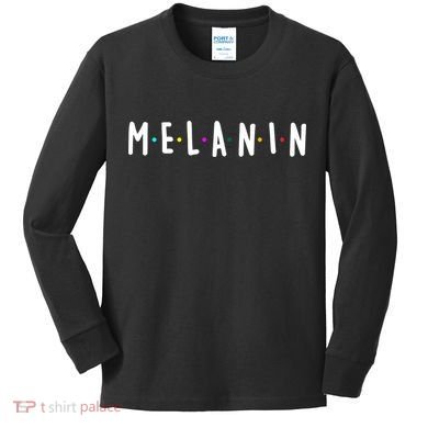 Melanin Logo Kids Long Sleeve Shirt