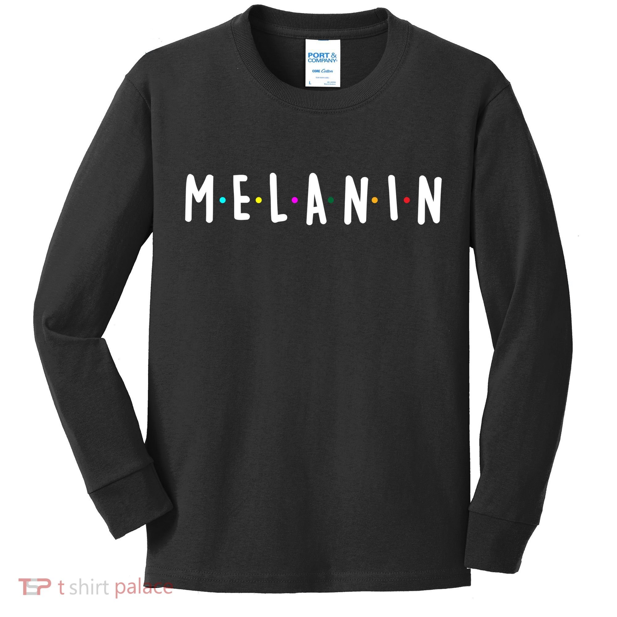 Melanin Logo Kids Long Sleeve Shirt