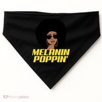 Melanin Poppin Proud African Pride USA-Made Doggie Bandana thumb 0