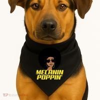 Melanin Poppin Proud African Pride USA-Made Doggie Bandana thumb 1