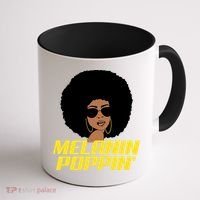 Melanin Poppin Proud African Pride Coffee Mug thumb 1
