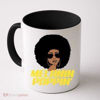 Melanin Poppin Proud African Pride Coffee Mug thumb 0