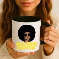 Melanin Poppin Proud African Pride Coffee Mug thumb 3