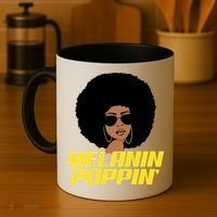 Melanin Poppin Proud African Pride Coffee Mug thumb 4