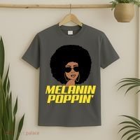 Melanin Poppin Proud African Pride T-Shirt thumb 2