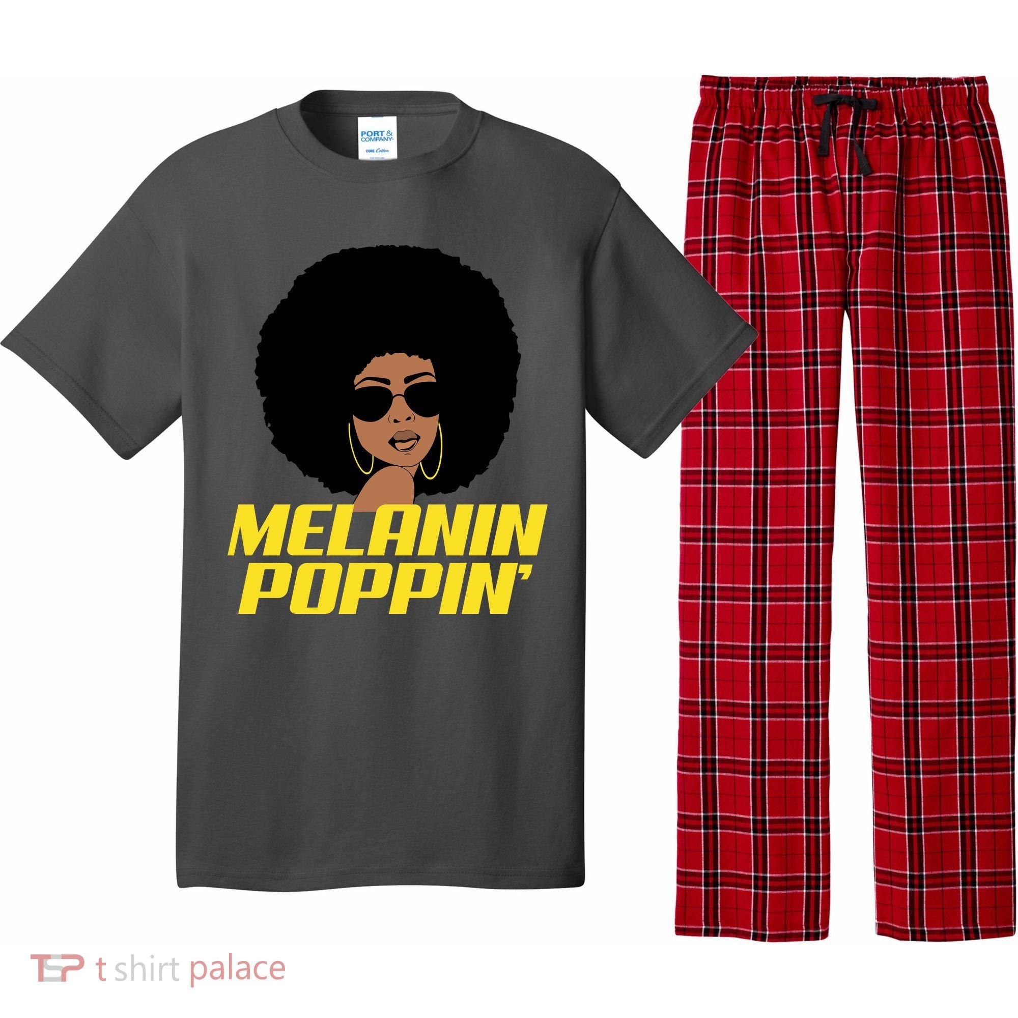 Melanin Poppin Proud African Pride Pajama Set