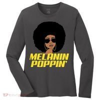Melanin Poppin Proud African Pride Women's Long Sleeve Shirt thumb 0
