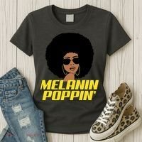 Melanin Poppin Proud African Pride Women's T-Shirt thumb 3