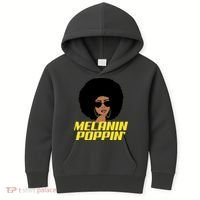 Melanin Poppin Proud African Pride Kids Hoodie thumb 0
