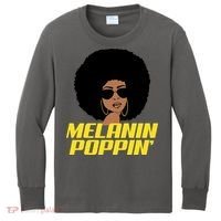 Melanin Poppin Proud African Pride Kids Long Sleeve Shirt thumb 0