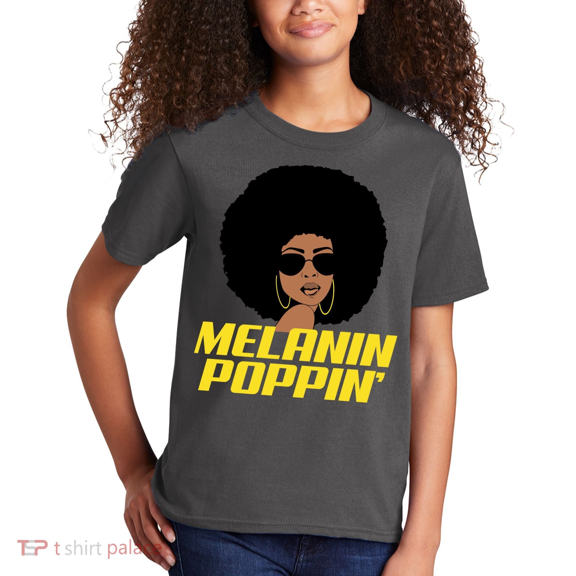 Melanin Poppin Proud African Pride Kids T-Shirt