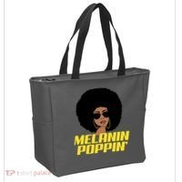 Melanin Poppin Proud African Pride Tote Bag thumb 2