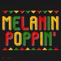 Melanin Poppin' Traditional Colors T-Shirt thumb 7