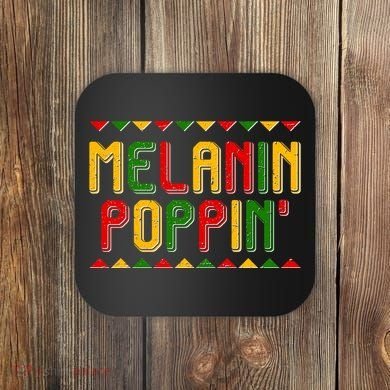Melanin Poppin' Traditional Colors Coaster