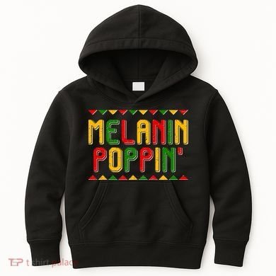 Melanin Poppin' Traditional Colors Kids Hoodie