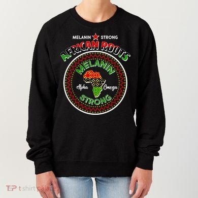Melanin Strong African Roots Emblem Women's Sweatshirt