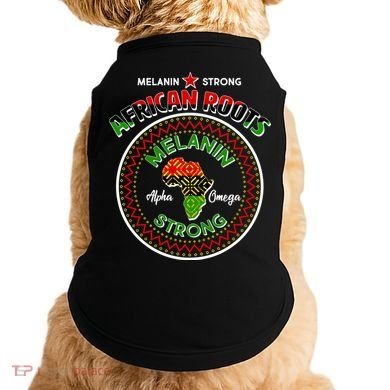 Melanin Strong African Roots Emblem Doggie Tank
