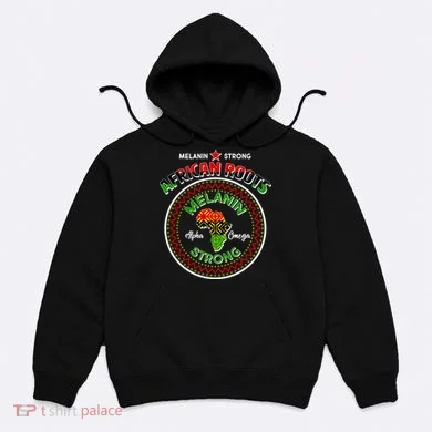 Melanin Strong African Roots Emblem Hoodie