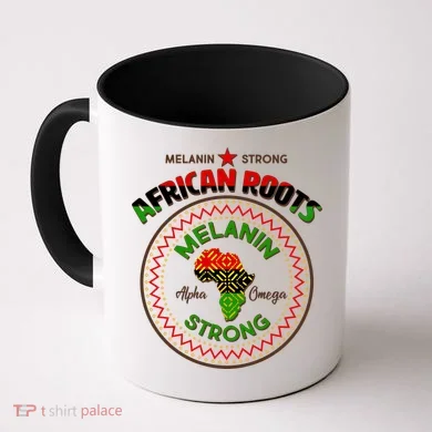 Melanin Strong African Roots Emblem Coffee Mug
