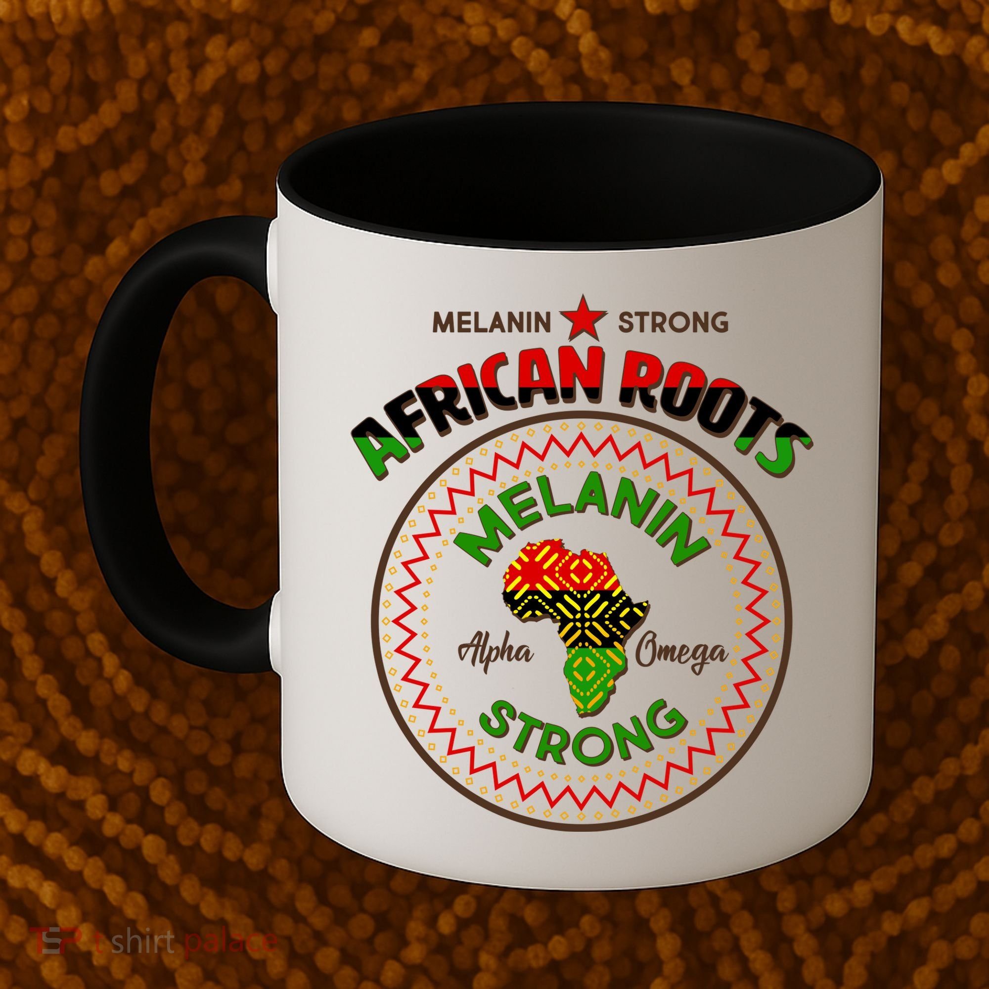 Melanin Strong African Roots Emblem Coffee Mug